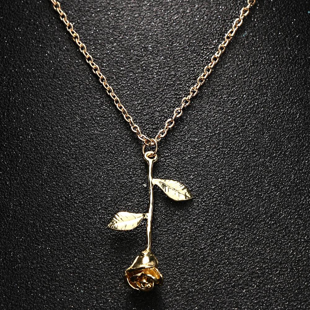 "Rosalie" - Rosen Halskette in Gold/Silber/Rose Gold
